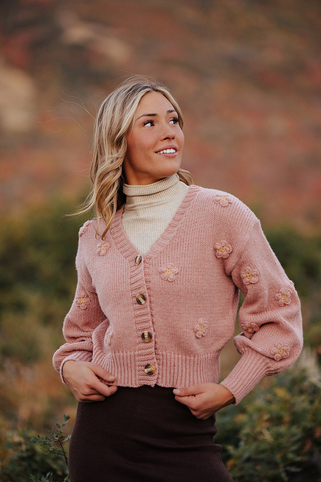 Dusty pink cardigan best sale