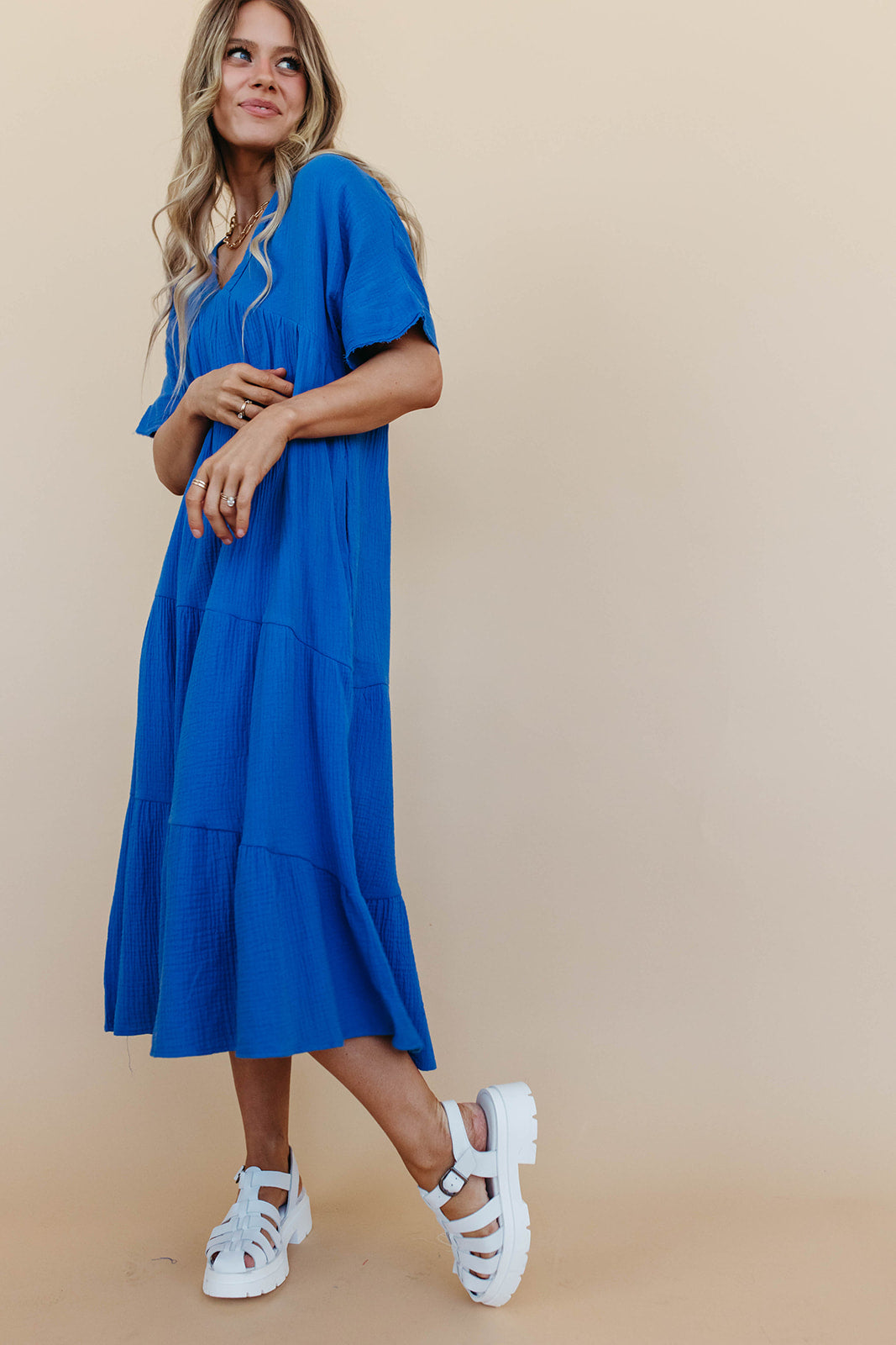 Free people rita top tiered midi dress