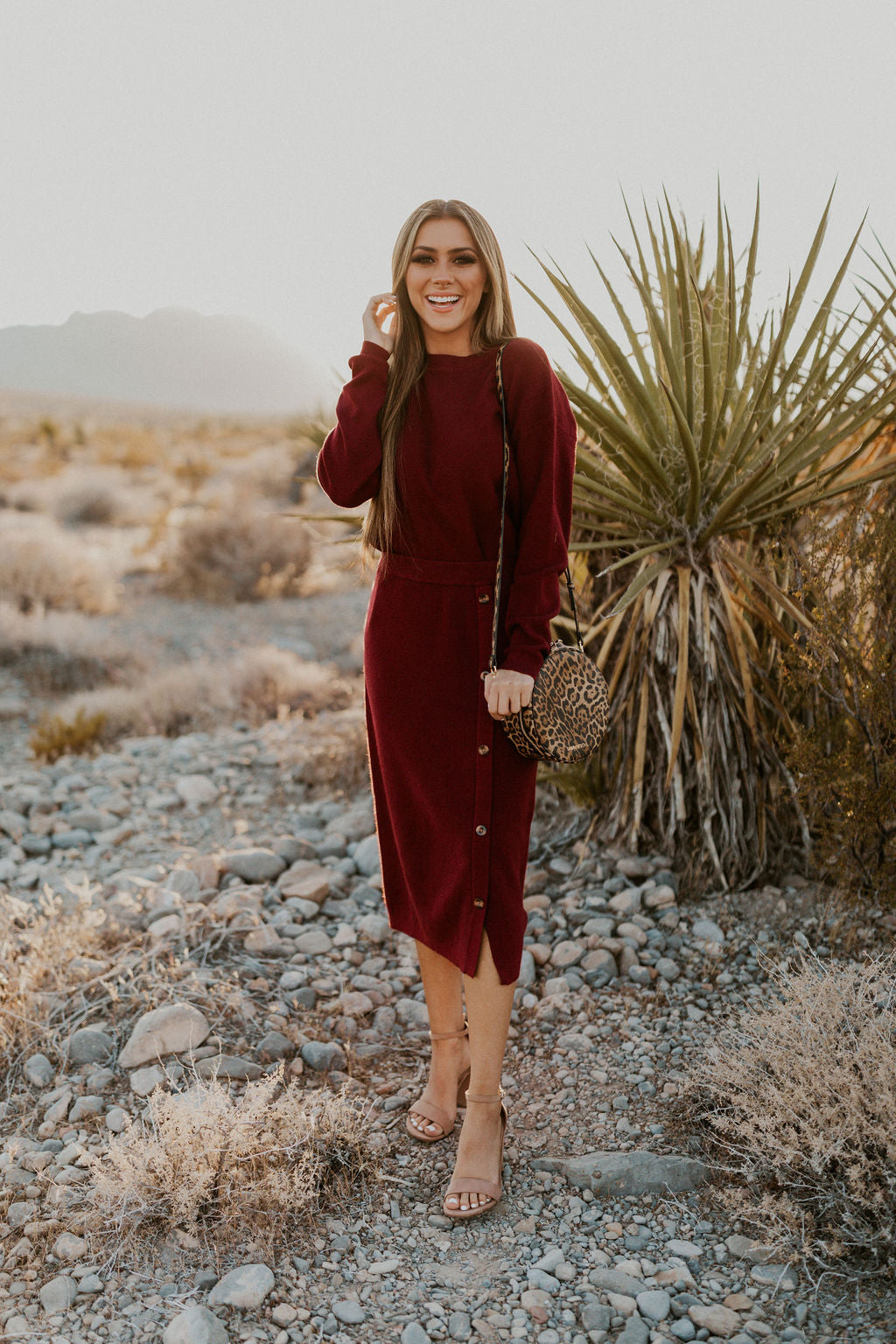 Burgundy hotsell knit skirt