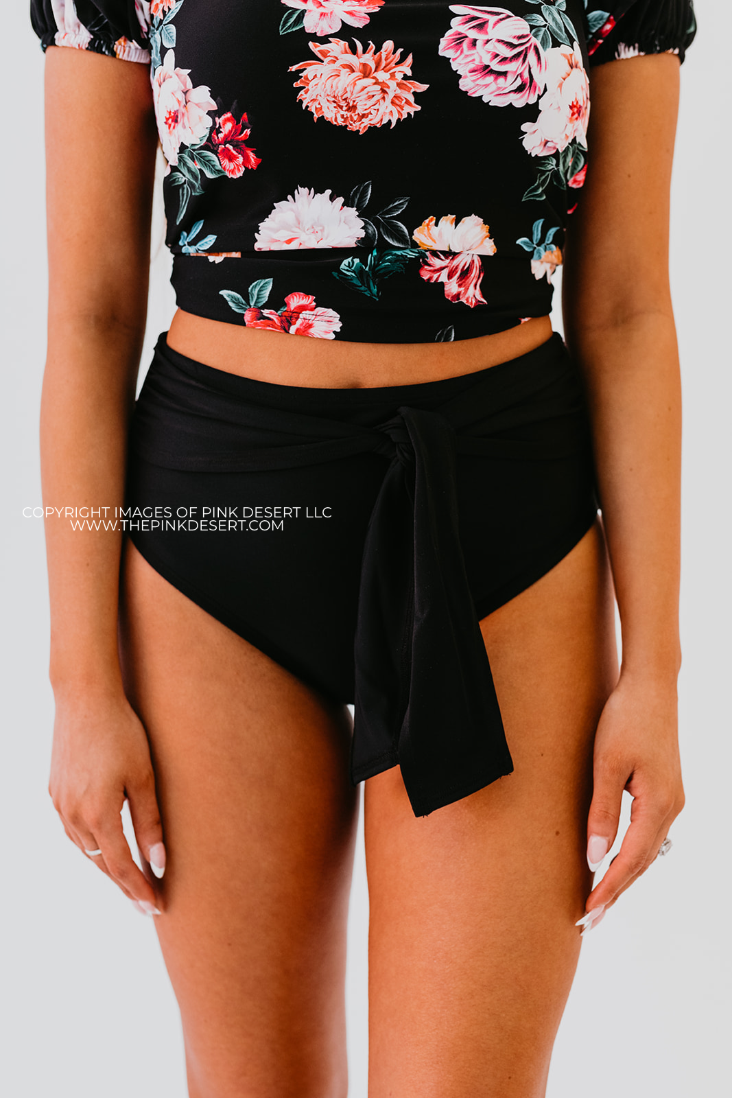 BUTTON FRONT MIDKINI SWIM TOP IN BLACK BY PINK DESERT – Pink Desert