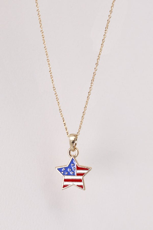 THE AMERICAN STAR PENDANT NECKLACE IN GOLD