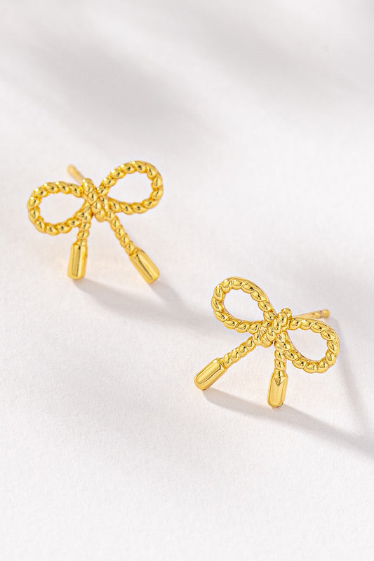 THE SMALL BOW STUD EARRINGS IN GOLD