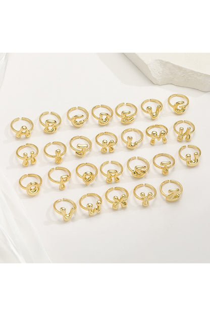 THE INITIAL RINGS IN GOLD