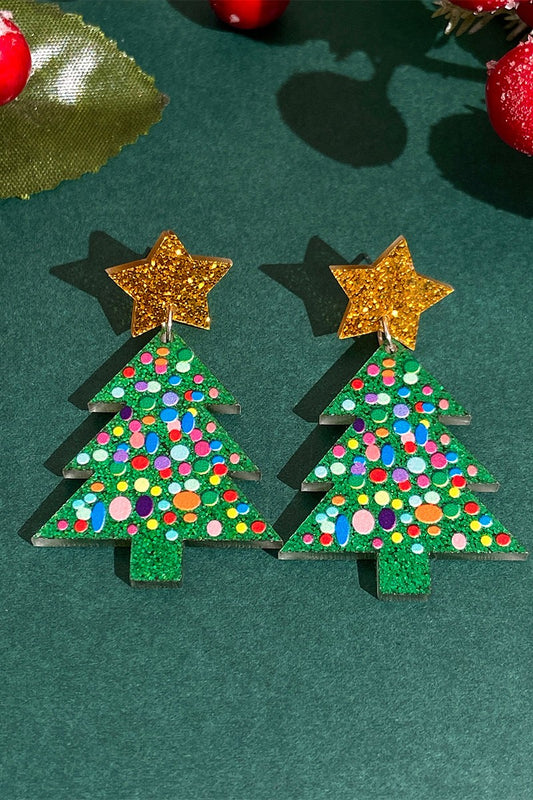 THE CHRISTMAS TREE SHINY SEQUIN EARRINGS