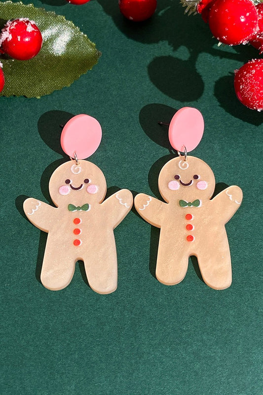 THE GINGERBREAD MAN CHRISTMAS STUD EARRINGS