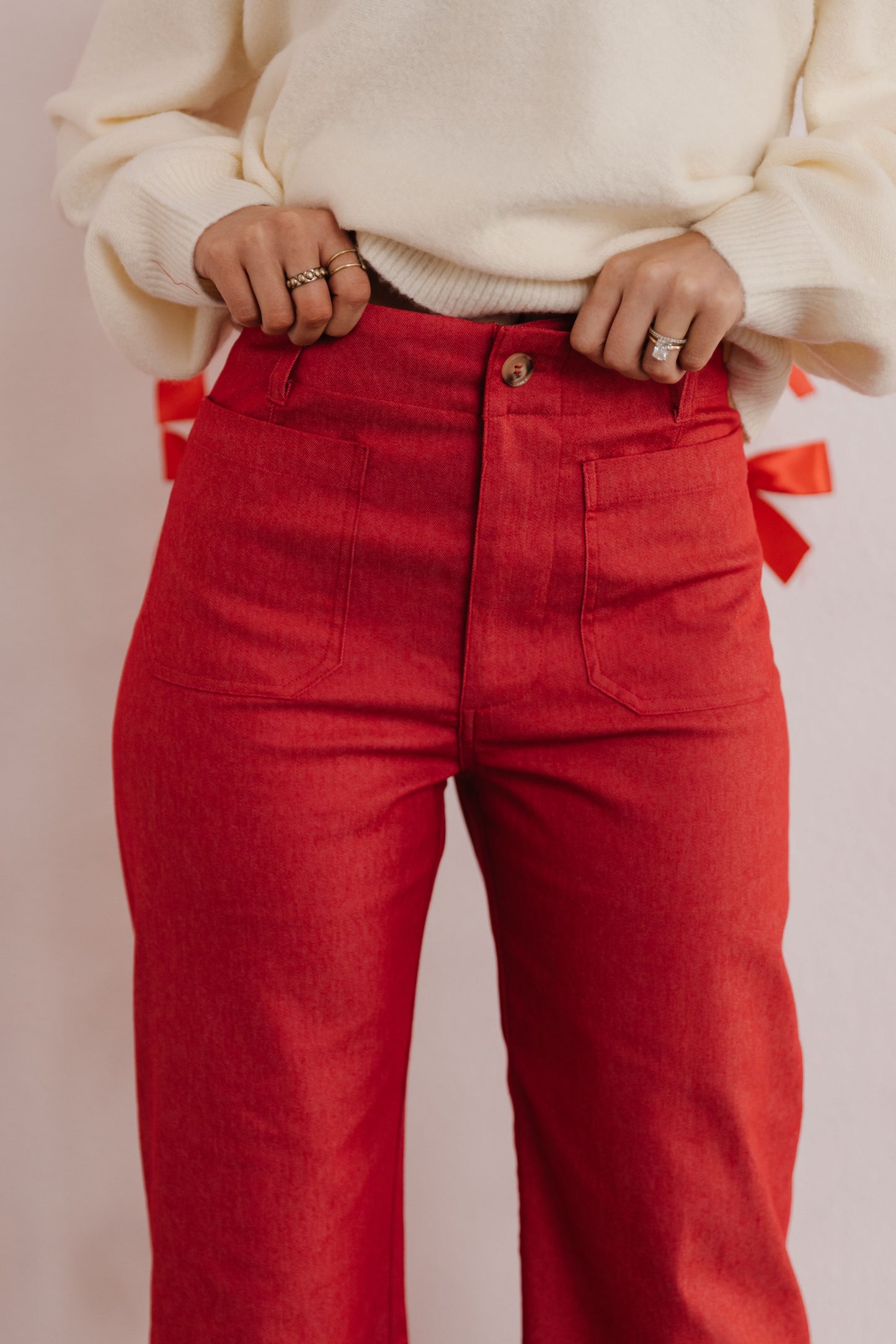 THE CARTER CROPPED SUMMER PANTS IN RASPBERRY