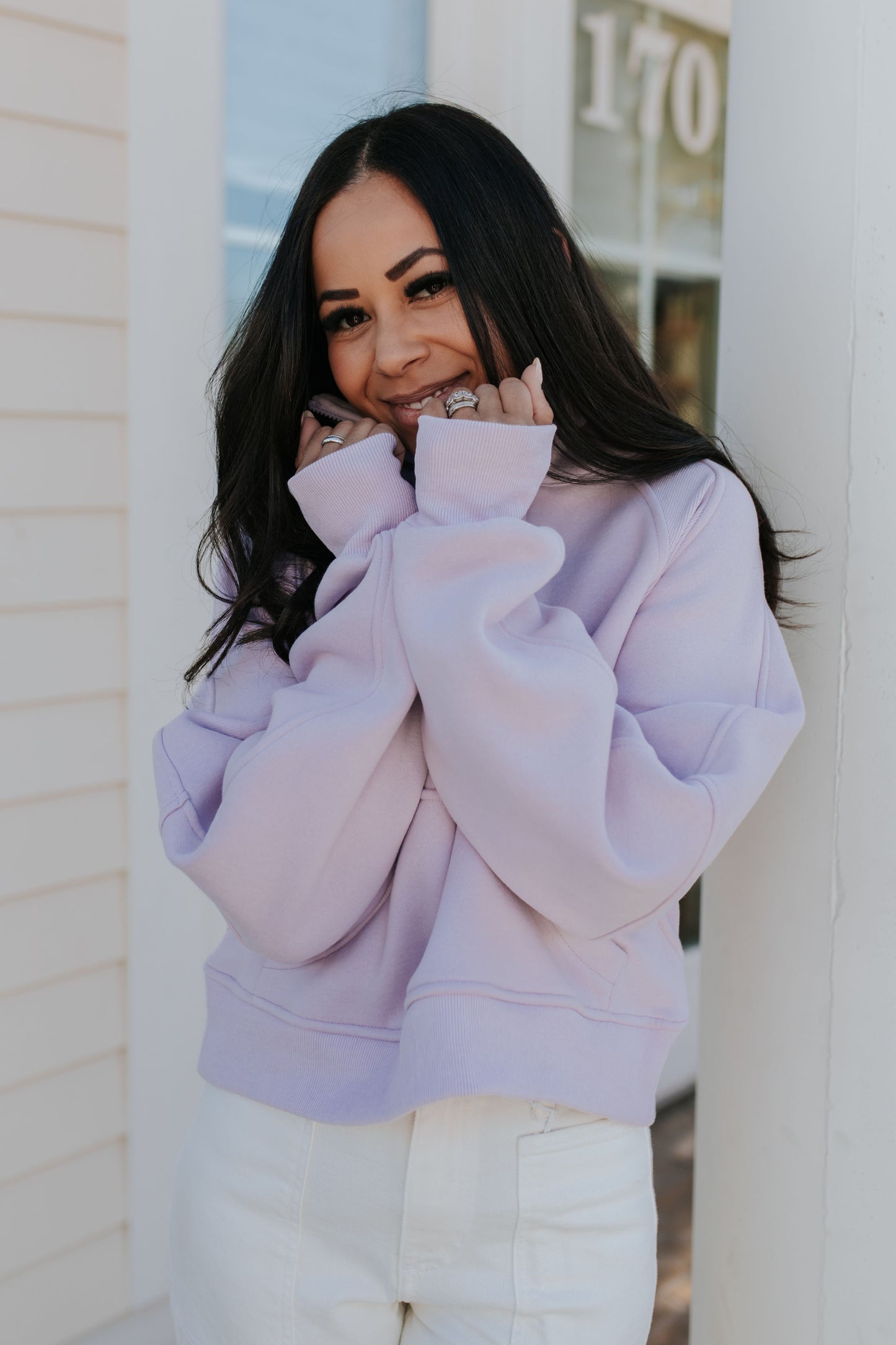 THE LUELLA HALF ZIP IN LAVENDER