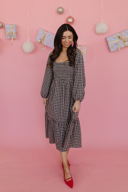 THE LILA GINGHAM DRESS IN BLACK