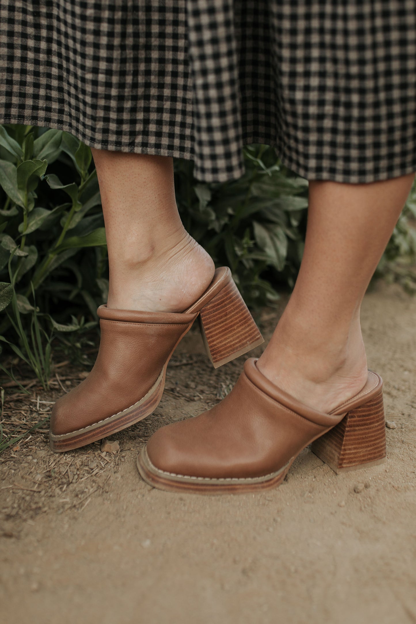 THE FRANCESCA MULES IN DARK TAUPE