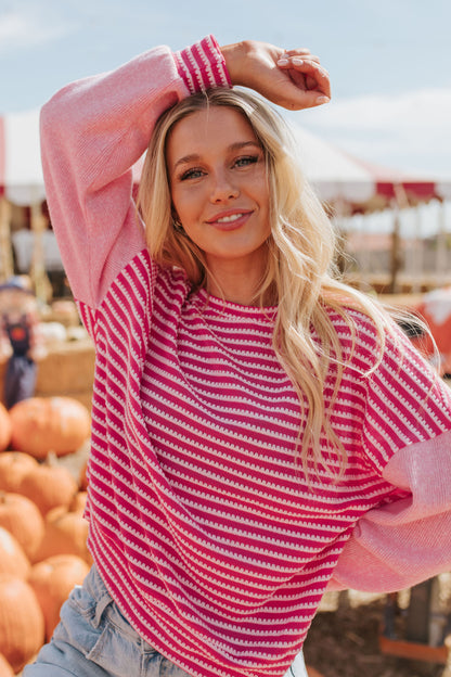 THE ARDELL COLOR BLOCK TOP IN PINK