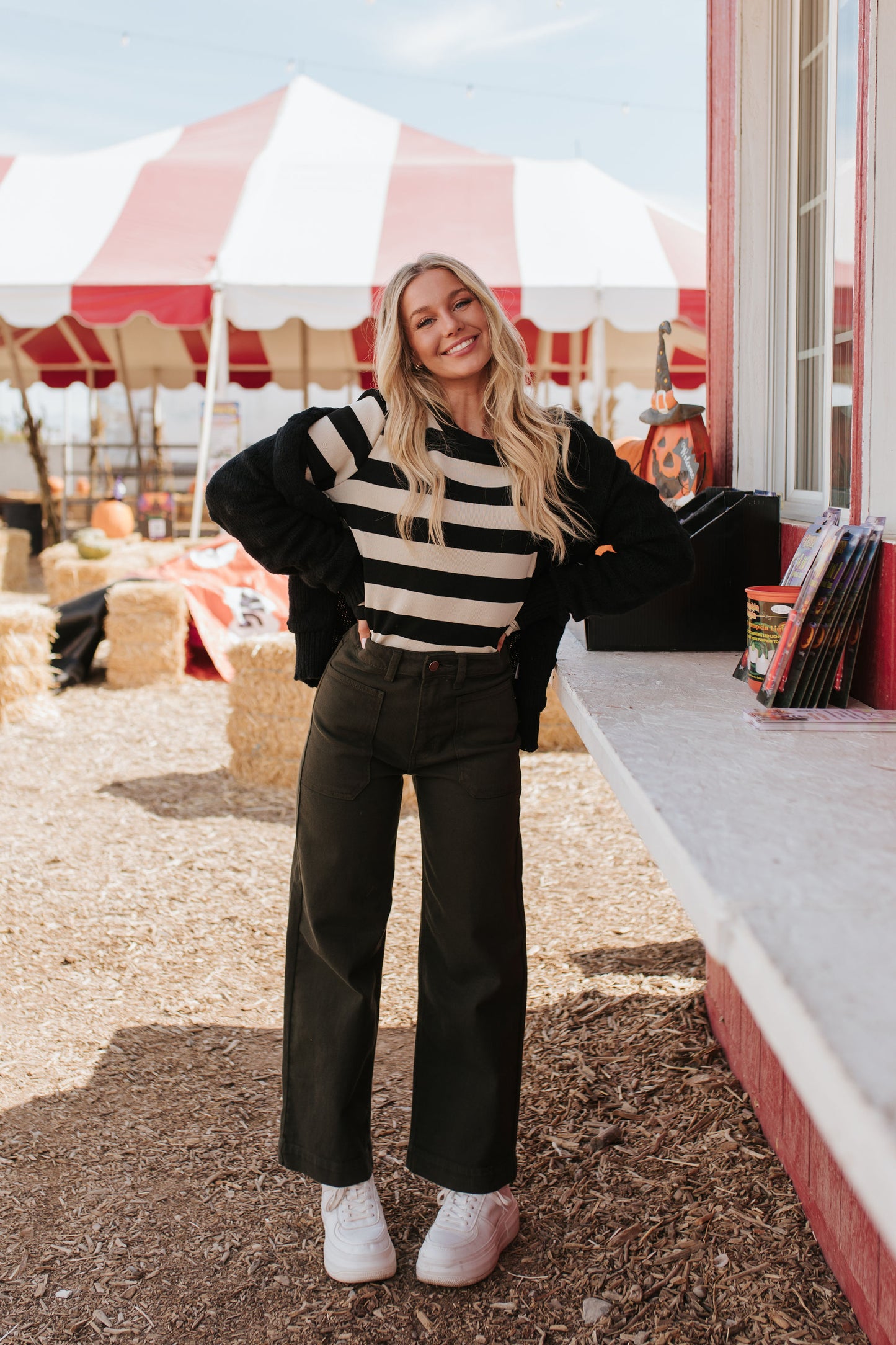 THE SHAY STRIPED TOP IN OAT