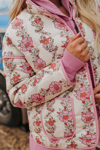 THE CHANDLER QUILTED JACKET IN PINK