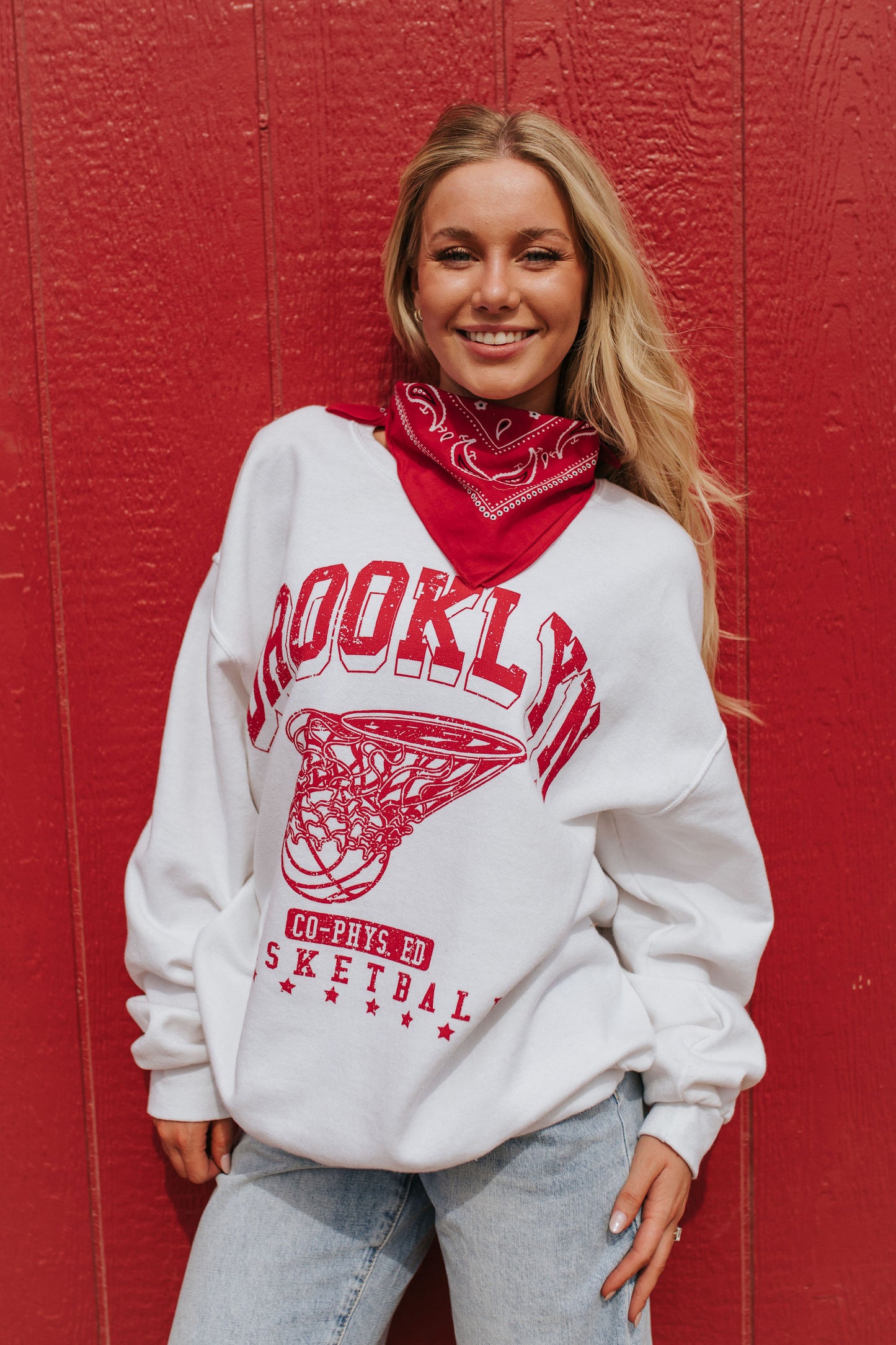 THE BROOKLYN BASKETBALL PULLOVER IN WHITE