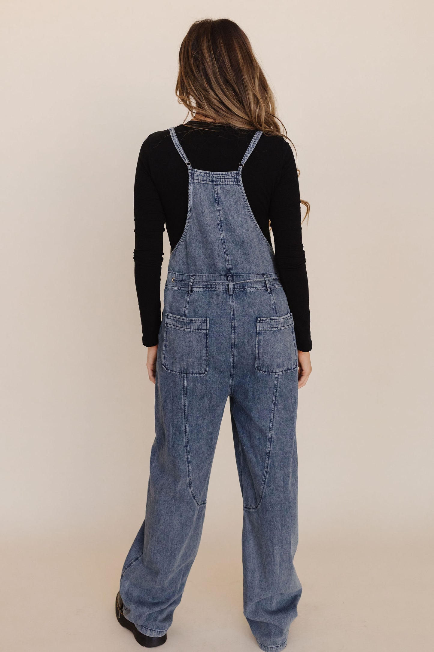 THE SANTANA DENIM OVERALLS IN DARK WASH