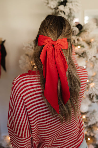 THE CAMPBELL CARDIGAN IN RED STRIPE