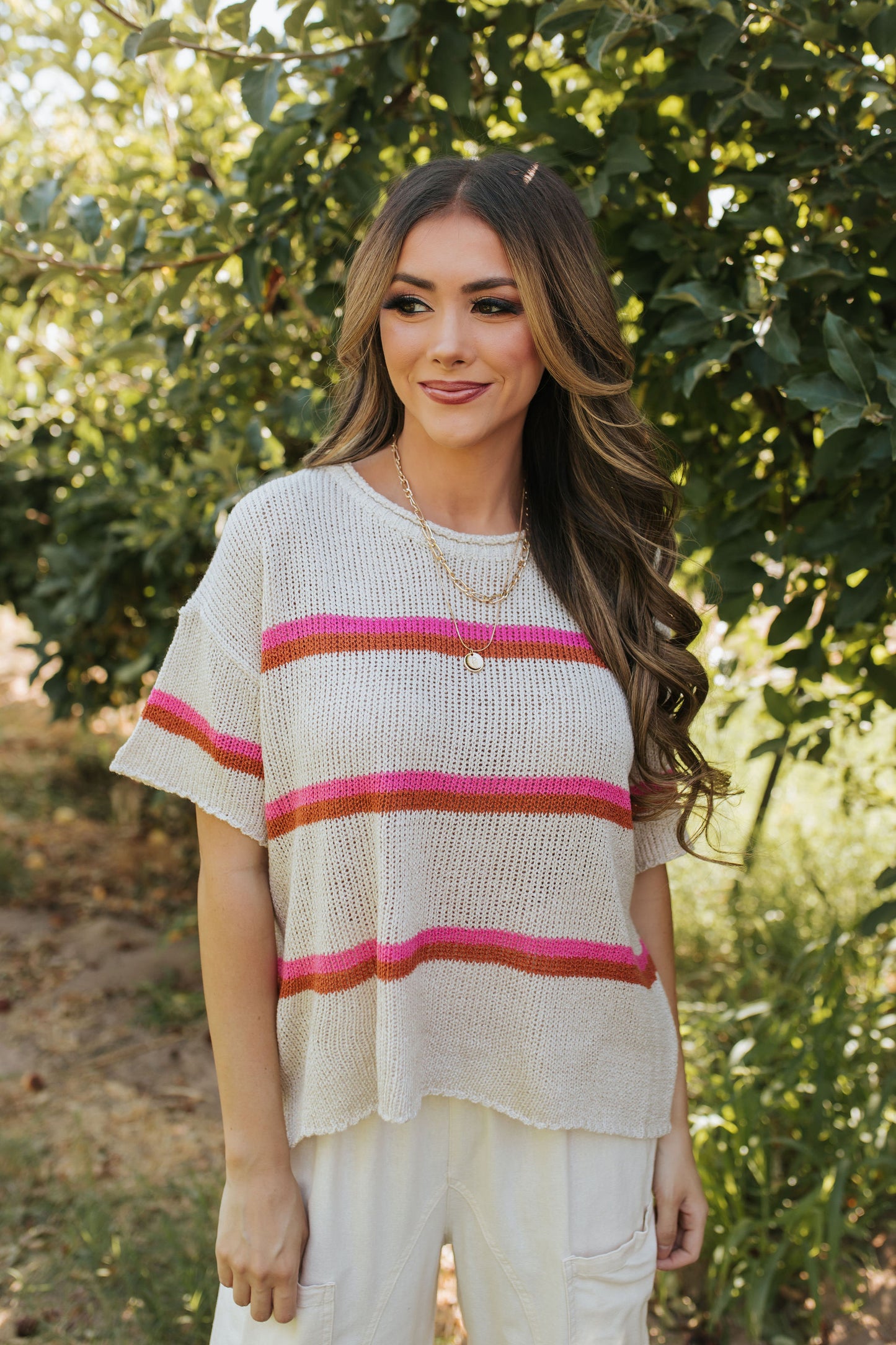 THE ALANI SWEATER TOP IN TAUPE