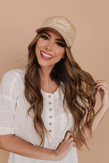 THE HOWDY DARLIN' TRUCKER HAT IN BEIGE