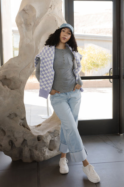 THE KRISTYN CUFFED JEANS IN LIGHT WASH BY VERVET