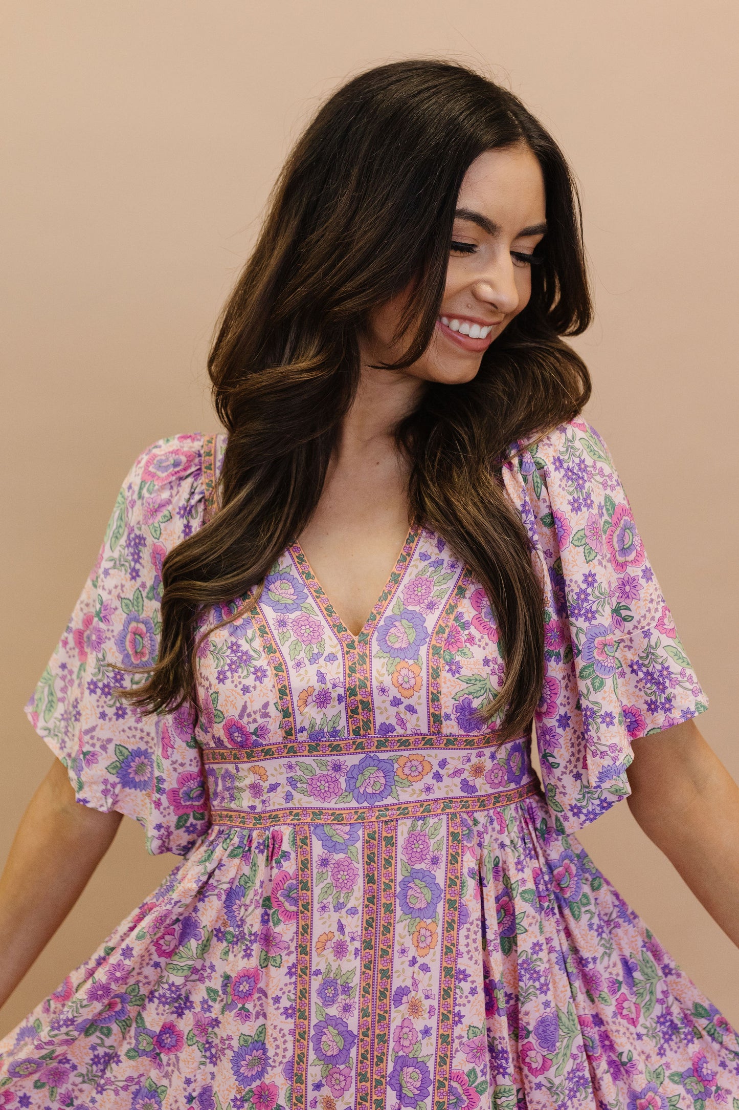 THE BREE MAXI DRESS IN PINK FLORAL