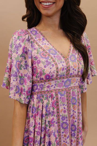 THE BREE MAXI DRESS IN PINK FLORAL