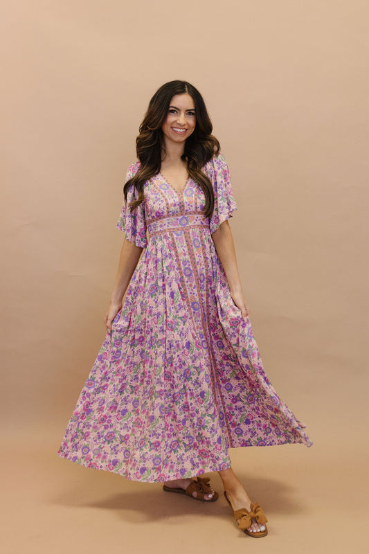 THE BREE MAXI DRESS IN PINK FLORAL