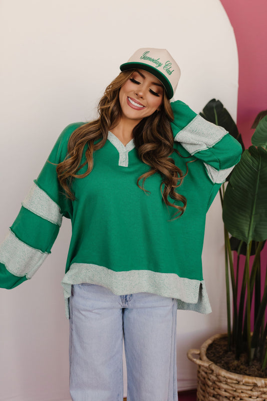 THE TYLER OVERSIZED TERRY SWEATSHIRT IN GREEN