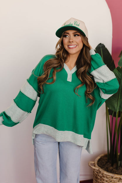 THE TYLER OVERSIZED TERRY SWEATSHIRT IN GREEN