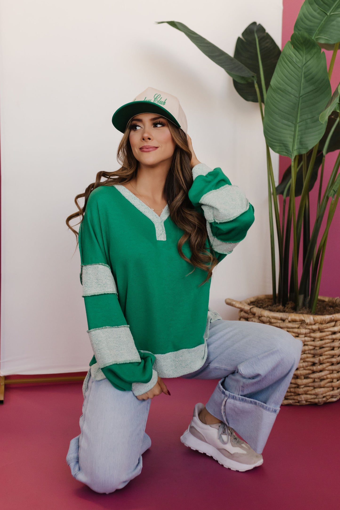 THE TYLER OVERSIZED TERRY SWEATSHIRT IN GREEN