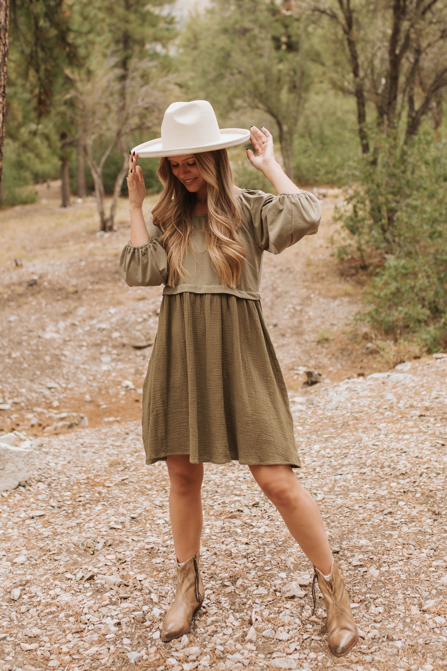 THE DAVEY SWEATSHIRT DRESS IN OLIVE