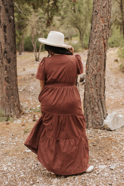 THE MUCALL POPLIN DRESS IN CINNAMON