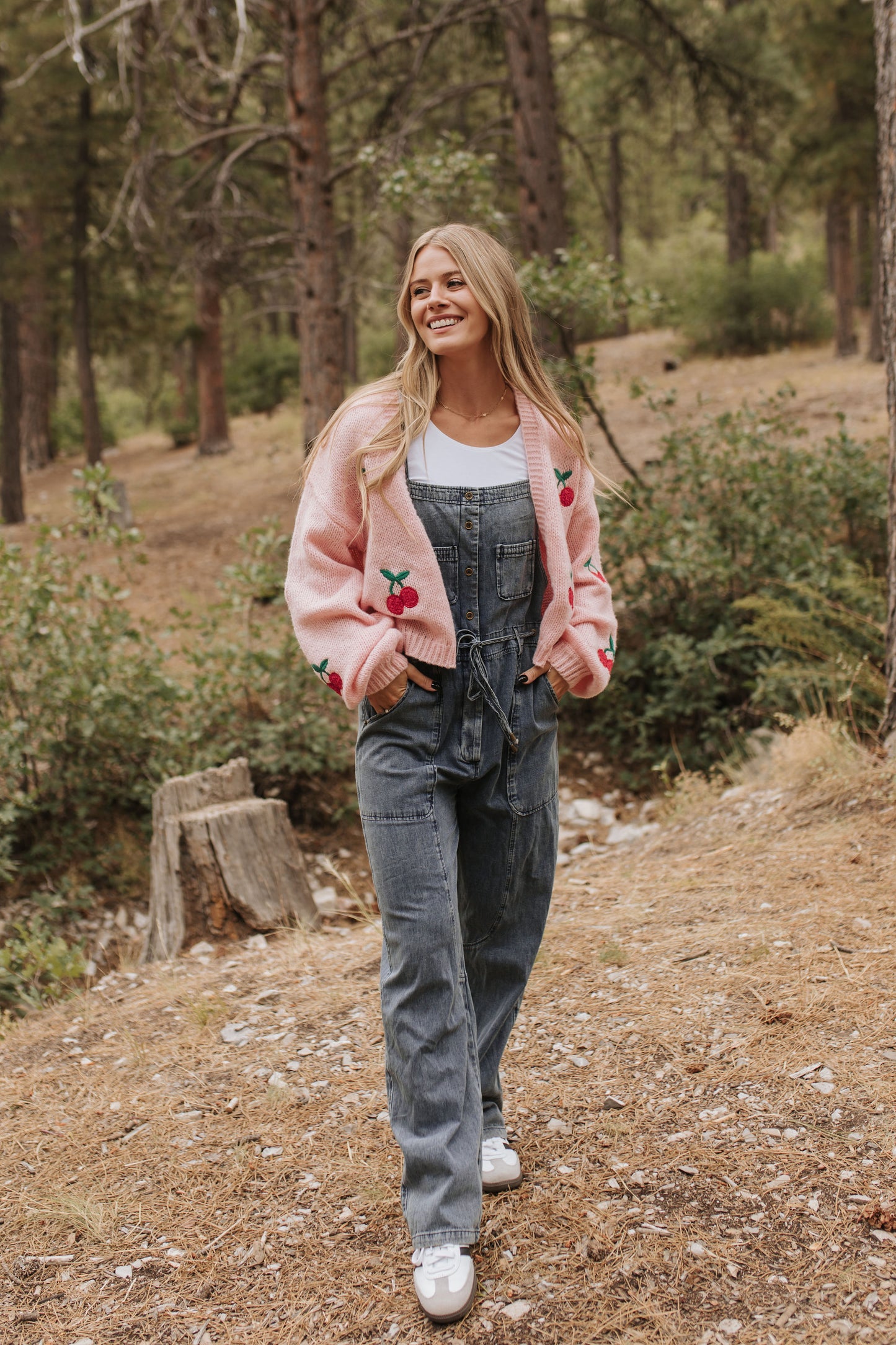 THE CHERRILYN CHERRY CARDIGAN IN PINK