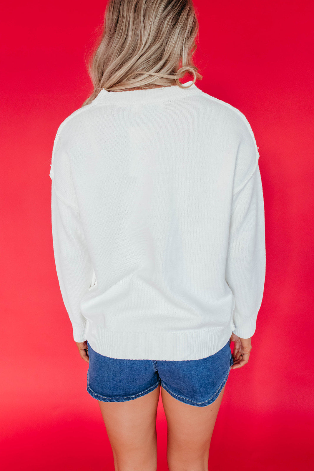 THE AMERICAN FLAG SWEATER IN IVORY