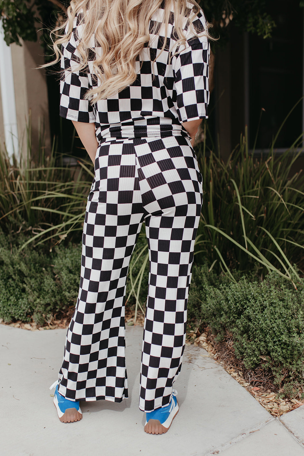 THE LENZIE CHECKERED SET IN BLACK