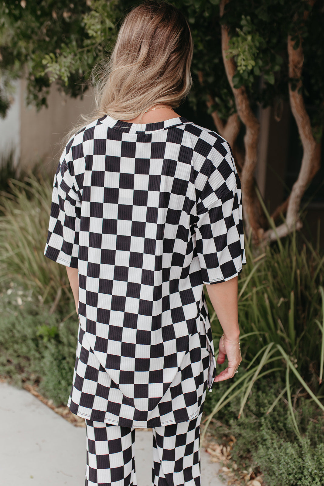 THE LENZIE CHECKERED SET IN BLACK