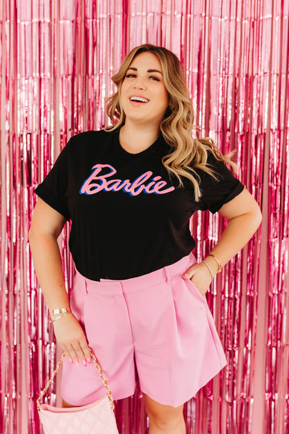 THE BARBIE SIGNATURE GRAPHIC TEE IN BLACK