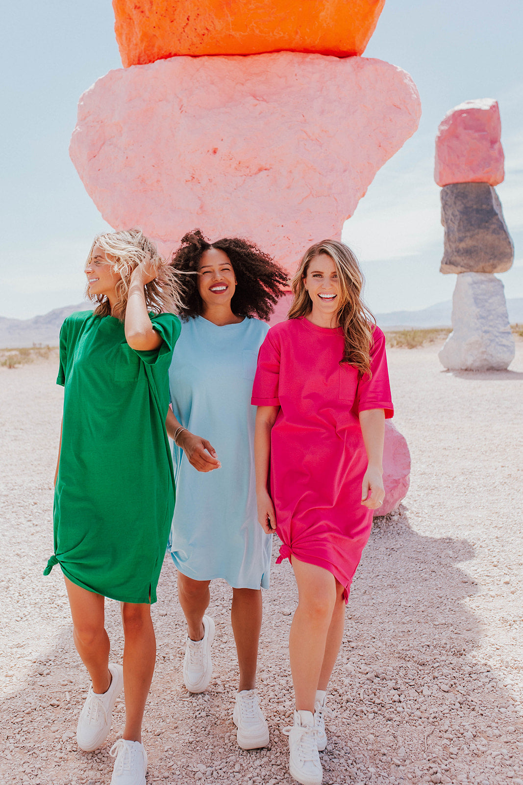 Baby pink store t shirt dress