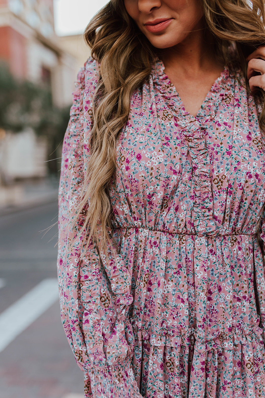 THE JENNI MIDI DRESS IN DUSTY PINK FLORAL – Pink Desert