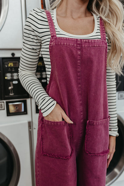 THE NAOMI OVERALLS IN MAGENTA