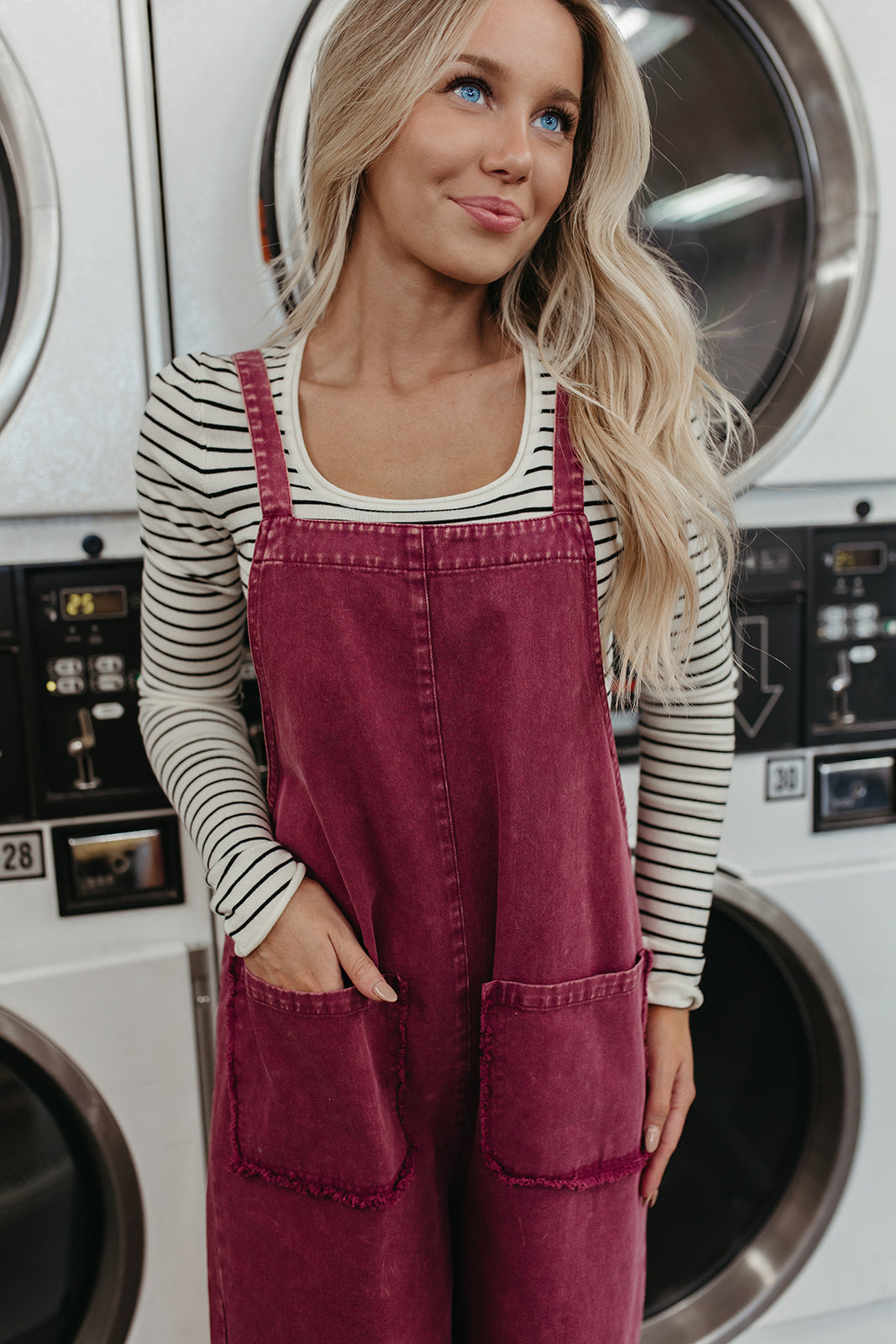 THE NAOMI OVERALLS IN MAGENTA