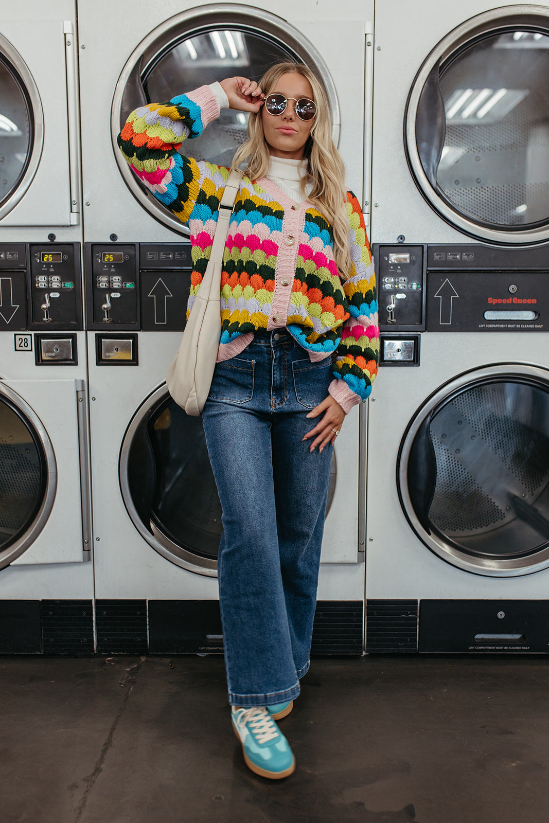 THE RENA CARDIGAN IN RAINBOW