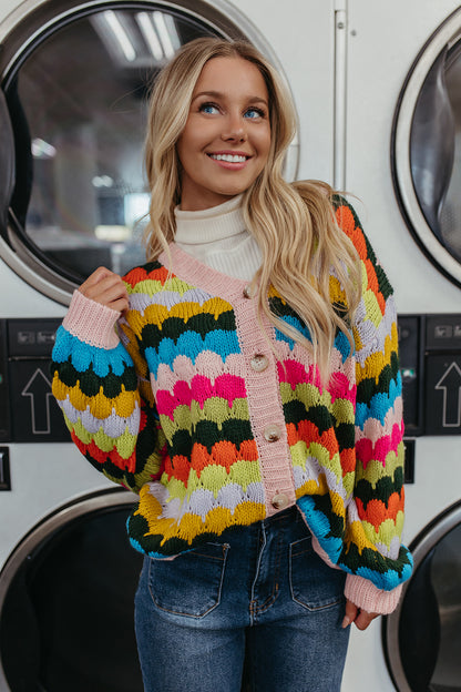 THE RENA CARDIGAN IN RAINBOW