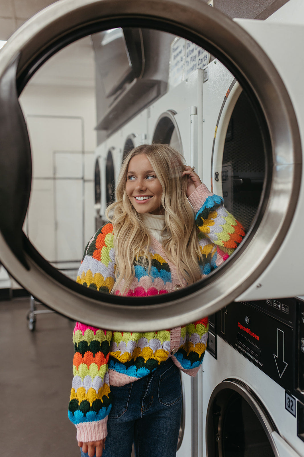 THE RENA CARDIGAN IN RAINBOW