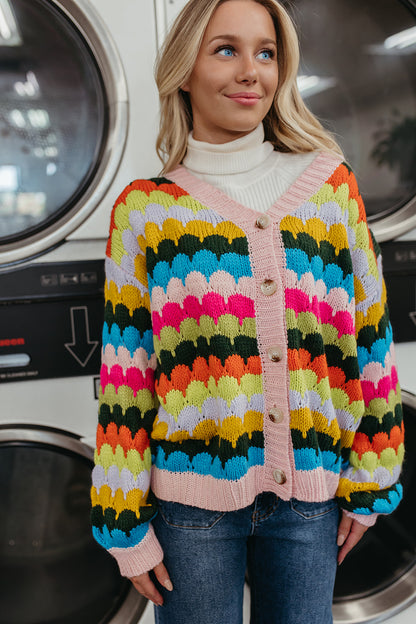 THE RENA CARDIGAN IN RAINBOW