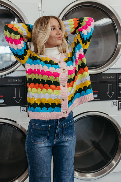 THE RENA CARDIGAN IN RAINBOW