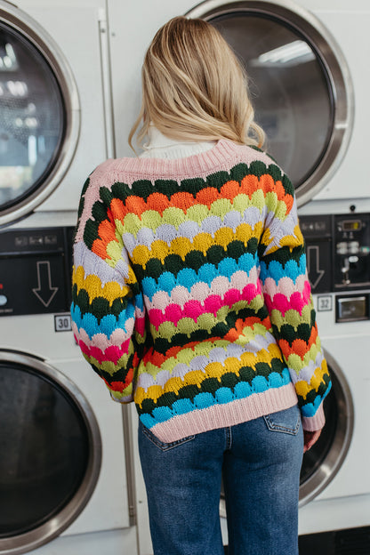 THE RENA CARDIGAN IN RAINBOW