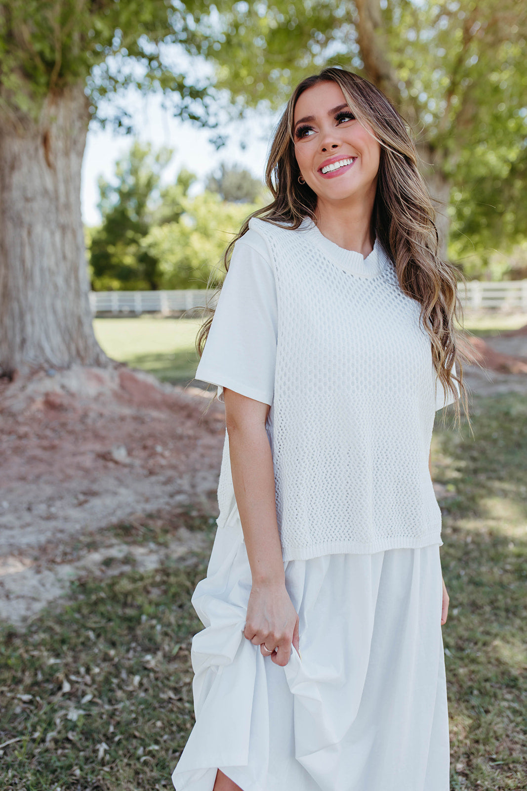 THE BOWYN MIDI DRESS IN COTTON WHITE