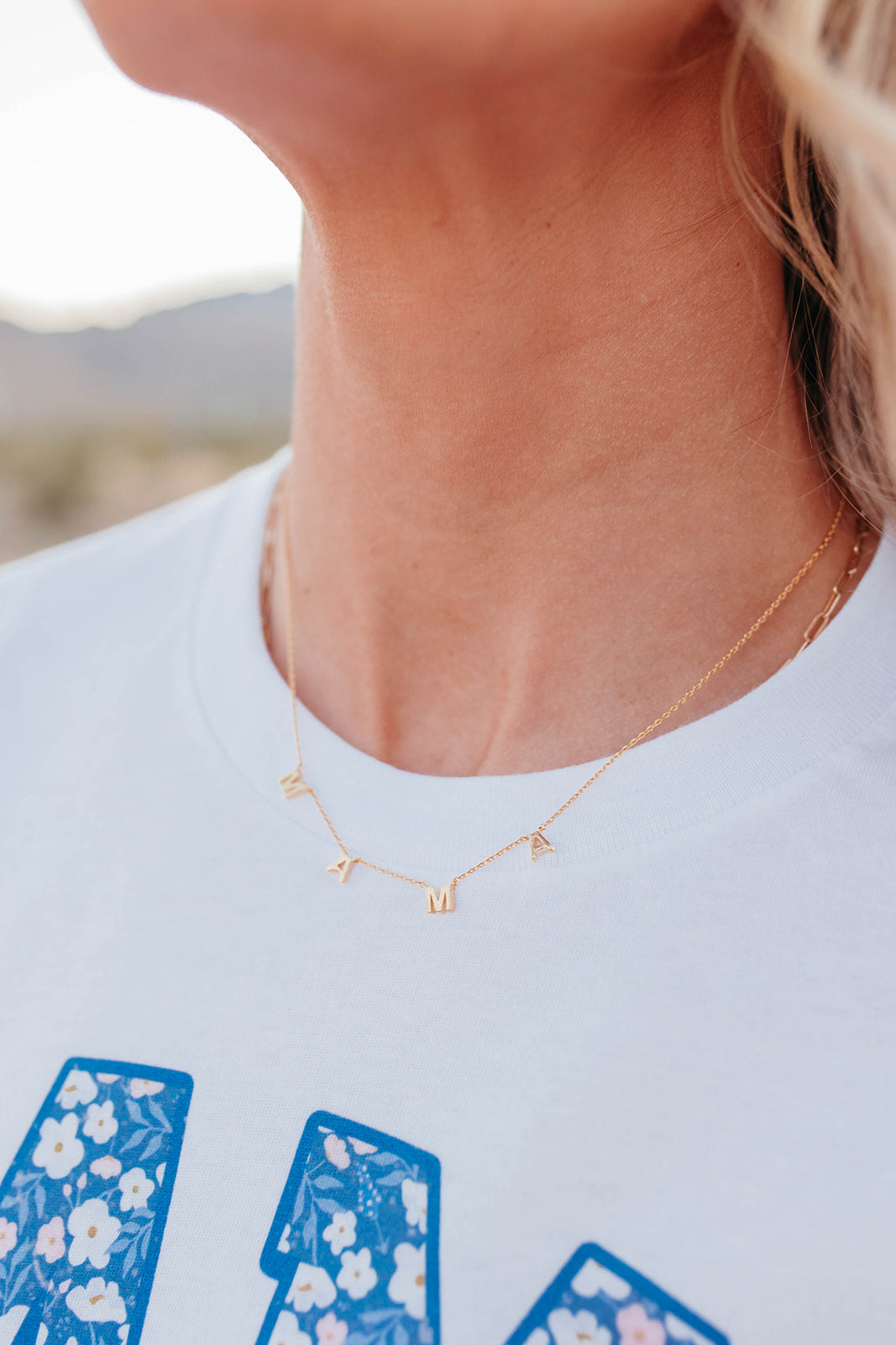 THE MAMA CHARM NECKLACE IN GOLD