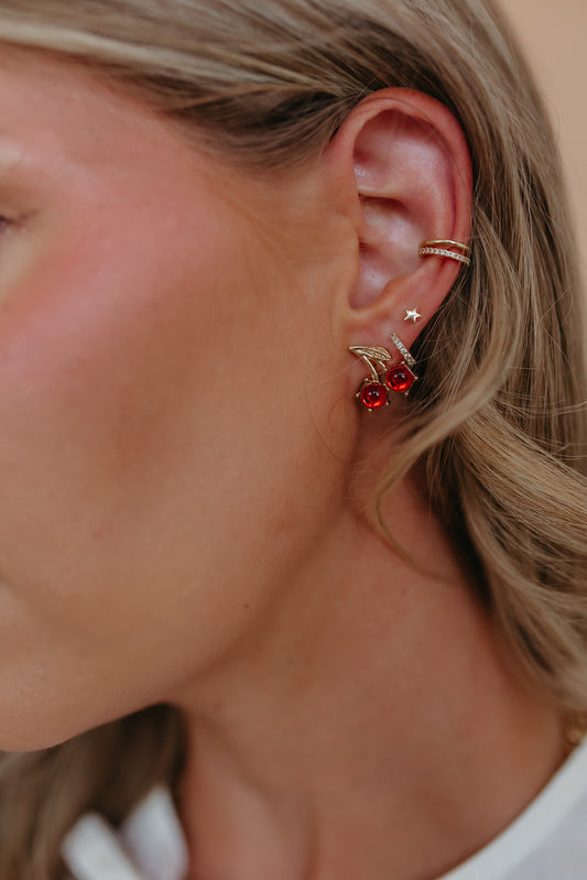 THE CHERRY EARRINGS IN GOLD