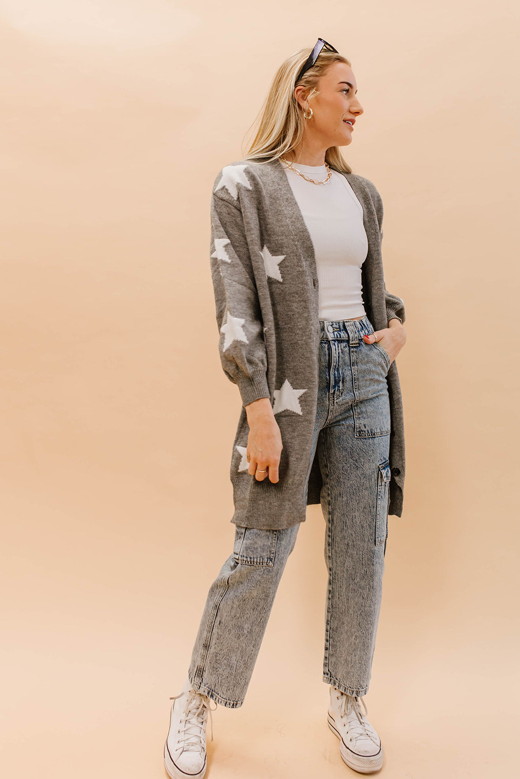 Grey hotsell star cardigan