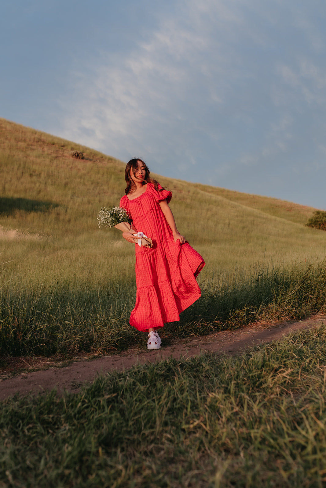 THE KATHY MAXI DRESS IN PINK GINGHAM